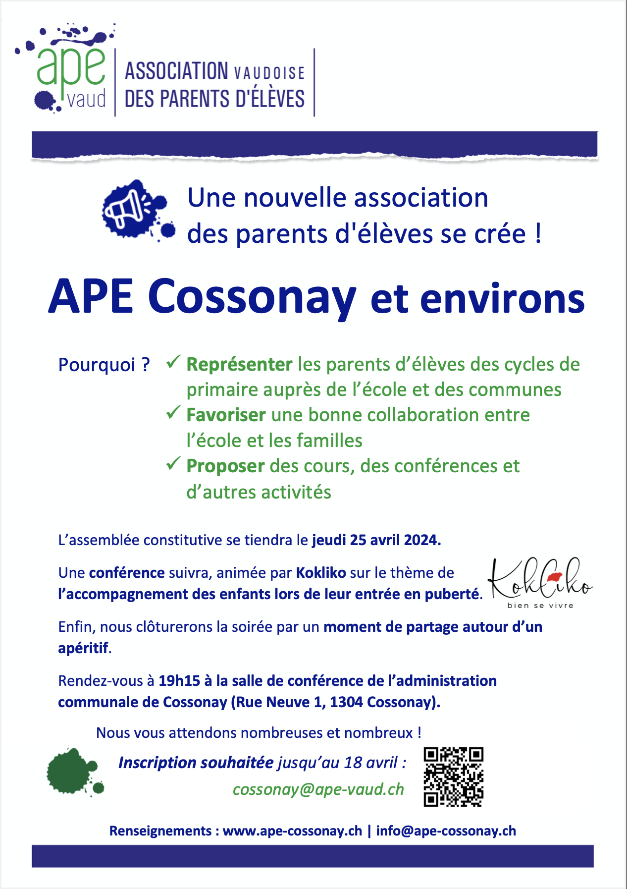 APE Cossonay - Flyer AG Constitutive